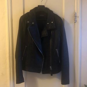 Mackage Black Leather Moto Jacket